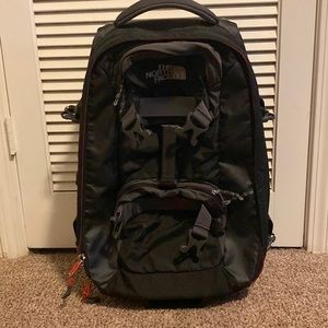 The North Face rolling travel bag